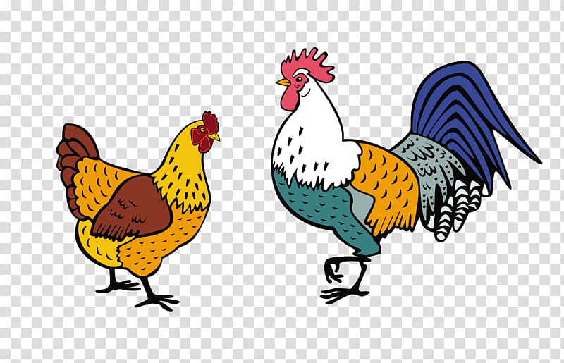 Chicken Rooster Black and white , hen transparent background PNG clipart