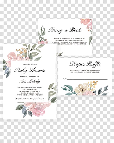 Floral design Wedding invitation Greeting & Note Cards Birthday, invitation poster transparent background PNG clipart