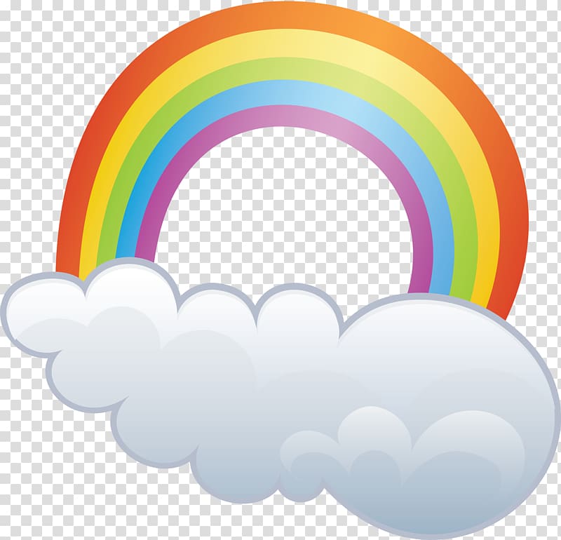Computer Icons Weather Rainbow Cloud, rainbow transparent background PNG clipart