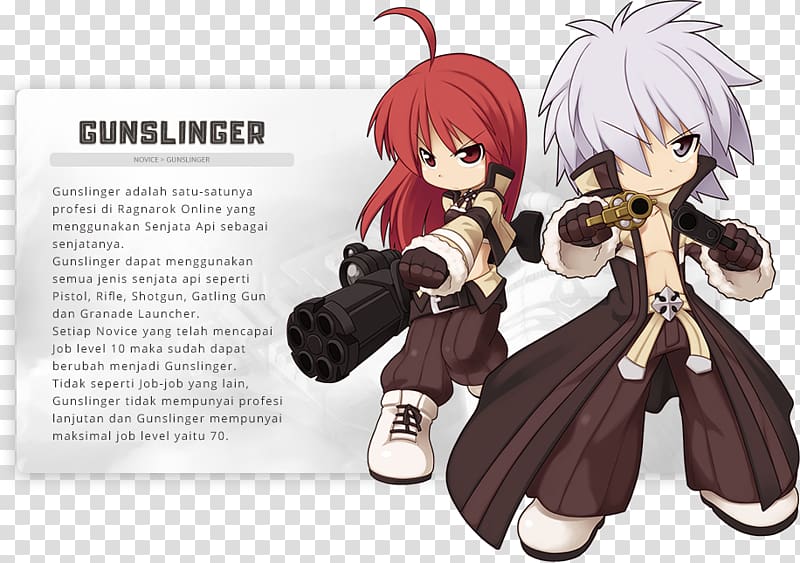 Ragnarok Online Anime Gunfighter Ragnarök Character, new job transparent background PNG clipart