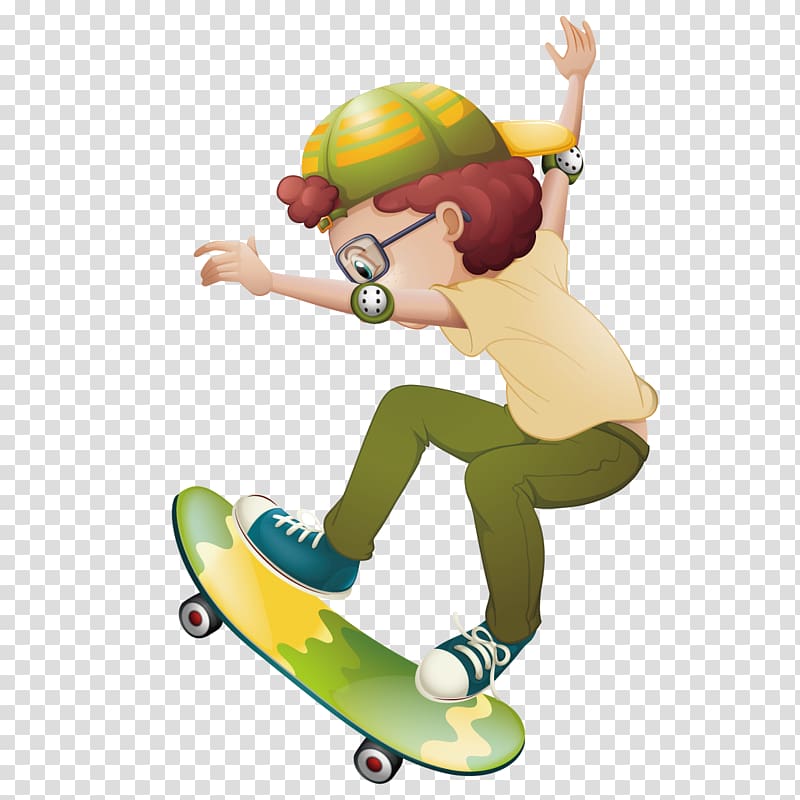 Skateboarding Illustration, Skateboard Boy transparent background PNG ...