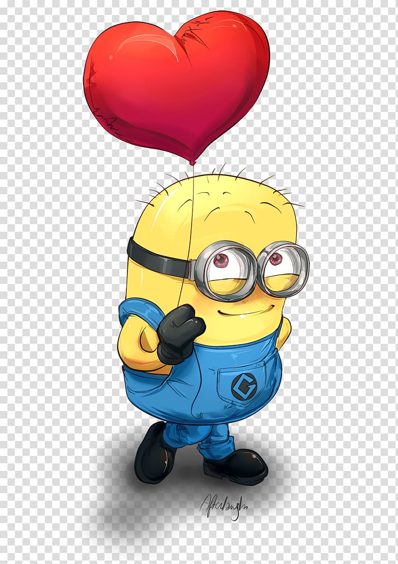 Love Minions Quotation Saying, minion transparent background PNG ...