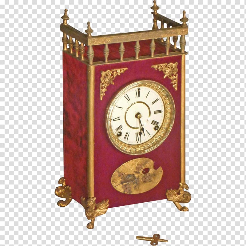 French Empire mantel clock Floor & Grandfather Clocks Fireplace mantel, clock transparent background PNG clipart