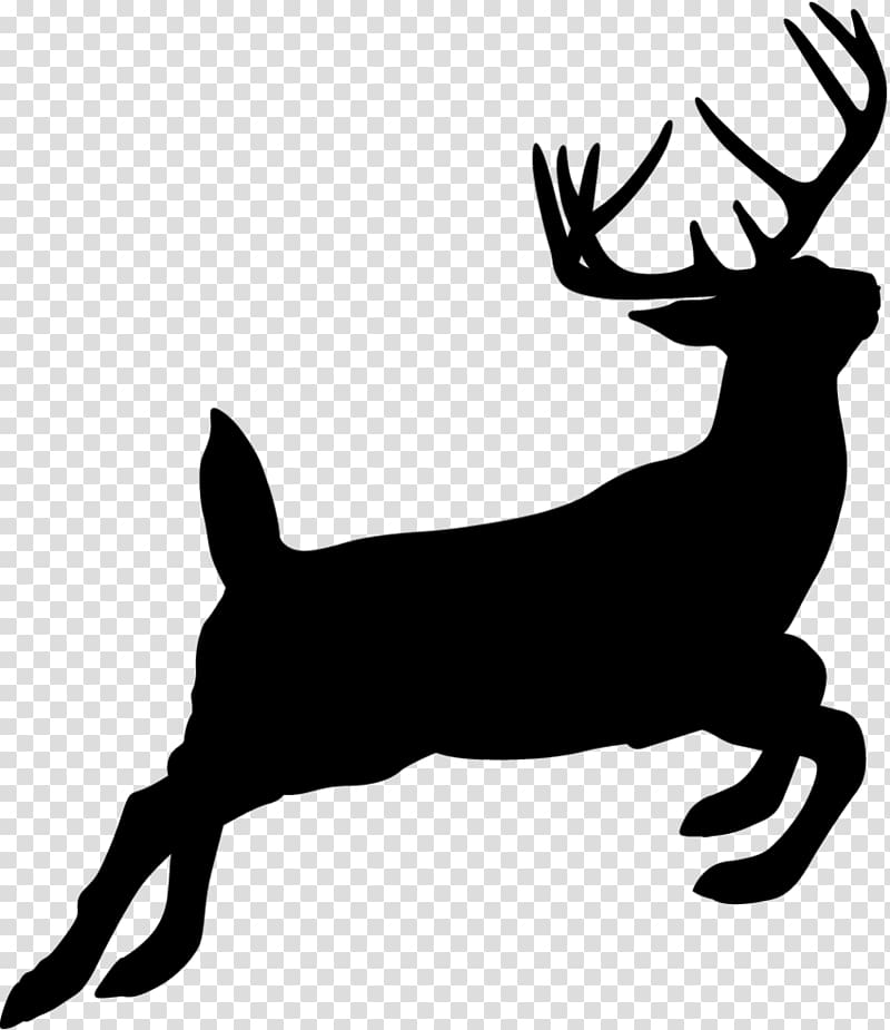 Reindeer Silhouette White-tailed deer Hunting, Reindeer transparent background PNG clipart