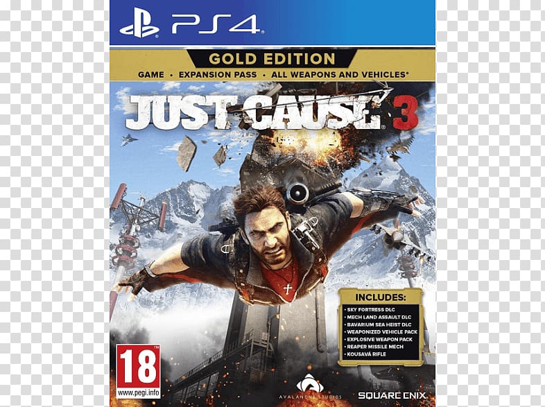 Just Cause 3 PlayStation 4 Video game Xbox One Grand Theft Auto IV, Just Cause 3 Mech Land Assault transparent background PNG clipart
