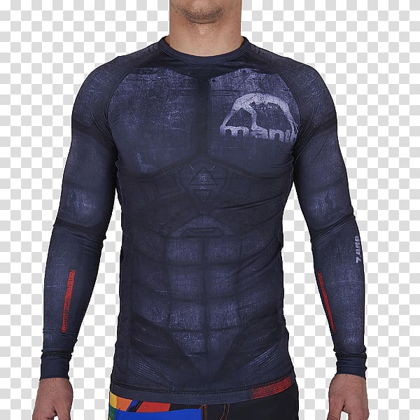 T-shirt Rash guard Skin rash Grappling Brazilian jiu-jitsu, T-shirt transparent background PNG clipart