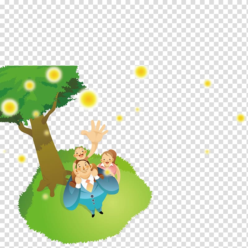 Cartoon illustration Illustration, Family of three transparent background PNG clipart