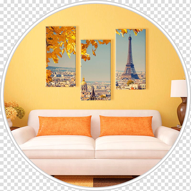 Eiffel Tower Canvas print Watercolor painting, personalized frame decoration transparent background PNG clipart