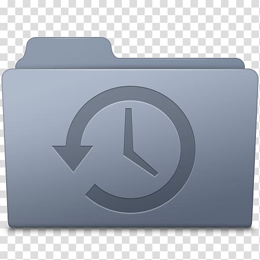 computer folder with time , symbol brand font, Backup Folder Graphite transparent background PNG clipart