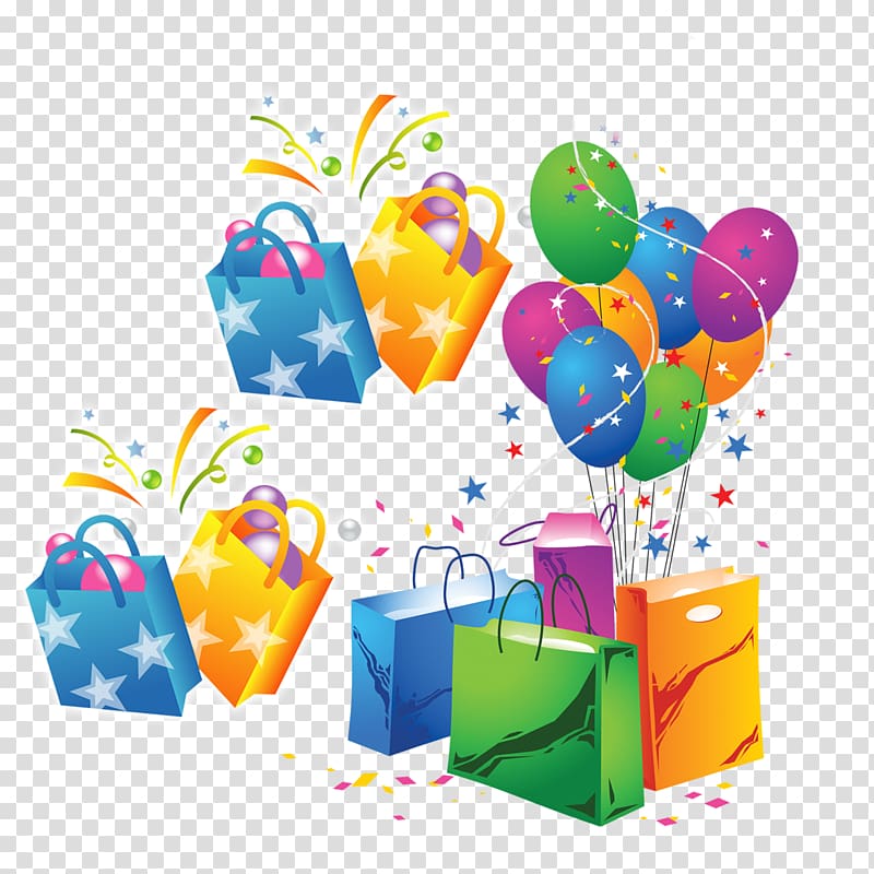 Shopping bag Shopping cart , Colored balloons transparent background PNG clipart