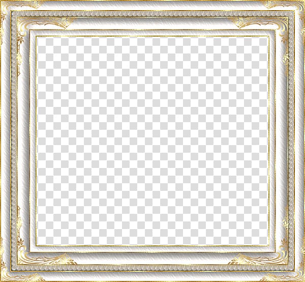 square white and gold frame art, frame Area Square, Inc. Pattern, Light golden wood frame transparent background PNG clipart