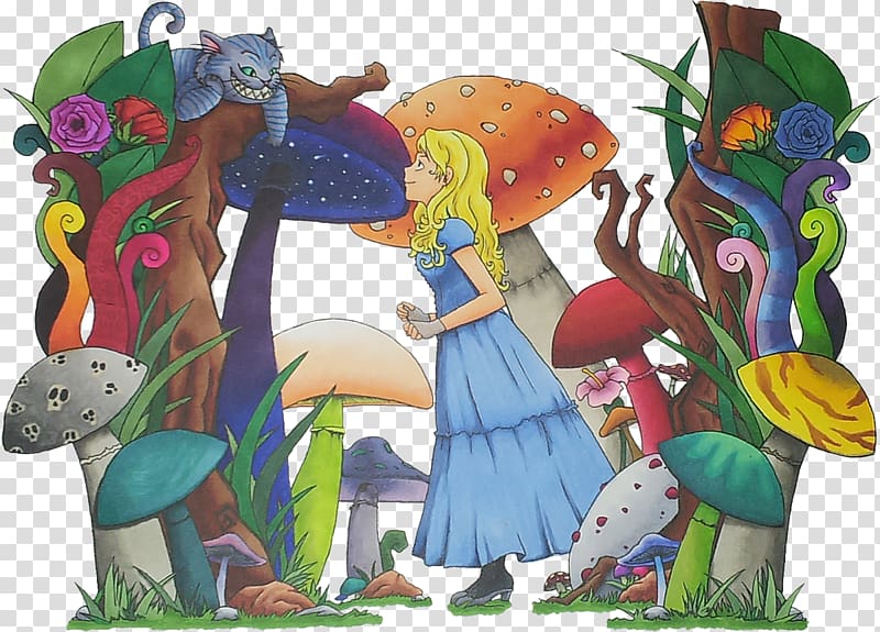 Alice\'s Adventures in Wonderland 30 January Fiction Horse, alice in wonderland mushroom transparent background PNG clipart