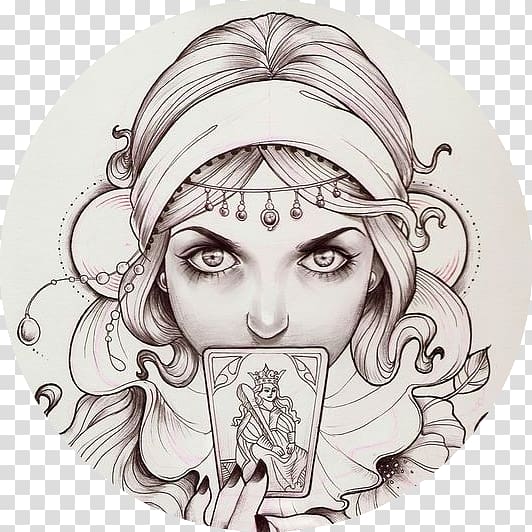 Tattoo Drawing Flash Sketch, design transparent background PNG clipart