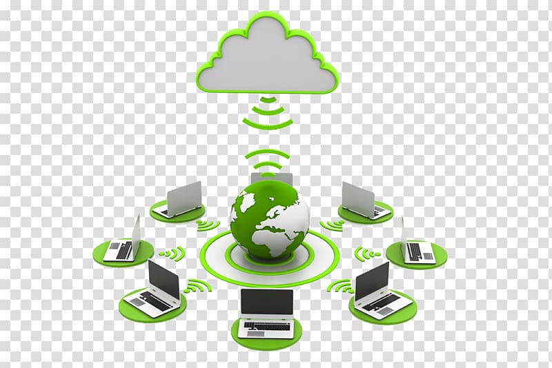 green cloud disk connection transparent background PNG clipart