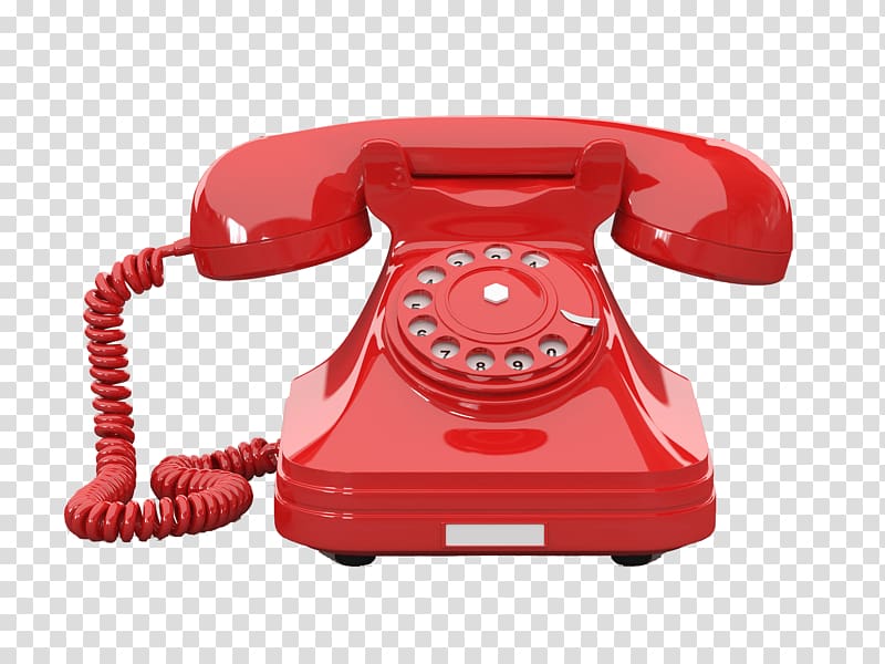 red rotary phone, Telephone Red transparent background PNG clipart