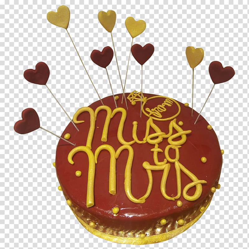 Birthday cake Chocolate cake Sachertorte, Miss To Mrs transparent background PNG clipart