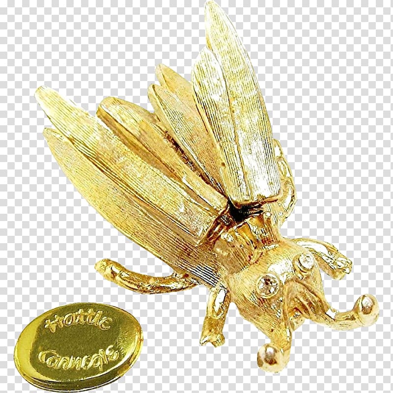 Jewellery Brooch 1940s Gold Pin, flying silk transparent background PNG clipart