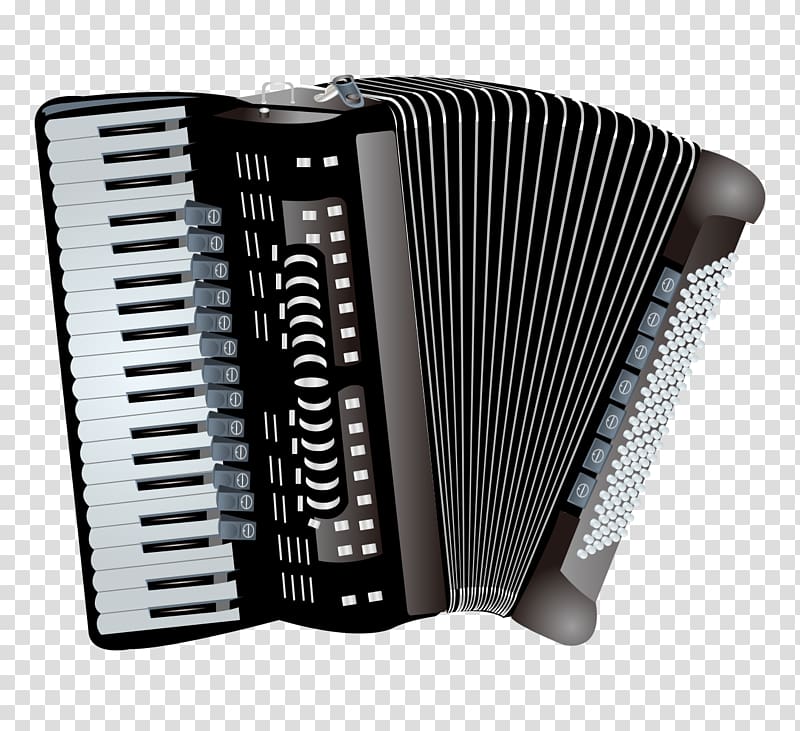 Accordion Musical instrument, Accordion black transparent background PNG clipart