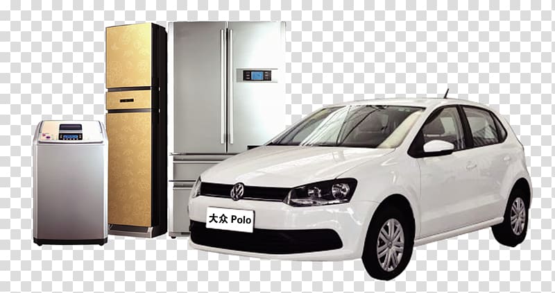 Volkswagen Polo GTI Car Washing machine Refrigerator Home appliance, Refrigerator car washing machine transparent background PNG clipart