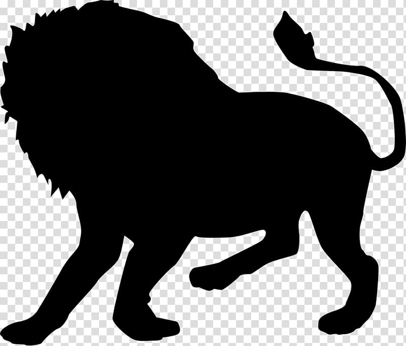 Lion Cat Pug Silhouette, lion transparent background PNG clipart