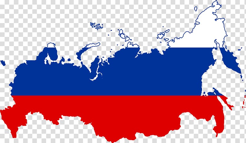 red and blue map, Flag of Russia Map, Russia transparent background PNG clipart