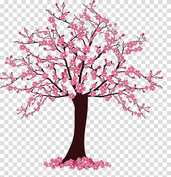 cherry blossom tree illustration, Cherry blossom Tree , sakura tree transparent background PNG clipart