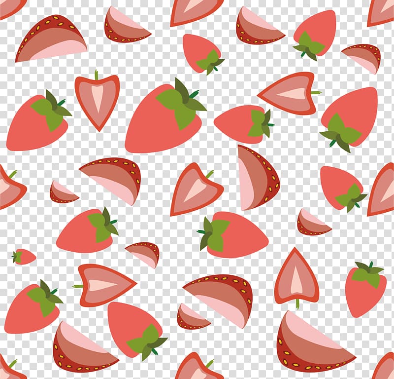 Strawberry Aedmaasikas Fruit, Cartoon pink strawberry pattern transparent background PNG clipart