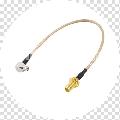 Coaxial cable SMA connector Aerials Modem Huawei, pigtail transparent background PNG clipart