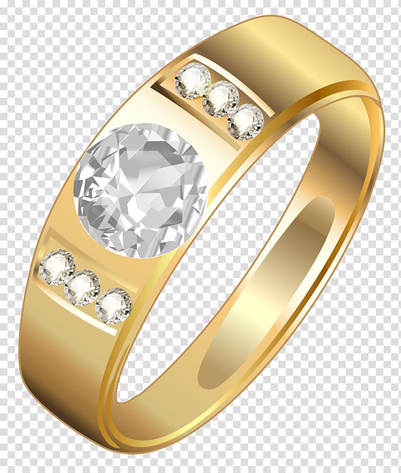 gold-colored ring, Ring Jewellery Gold, Golden Ring transparent background PNG clipart