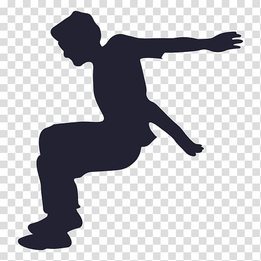Parkour Silhouette Jumping Music Sport, jump transparent background PNG clipart