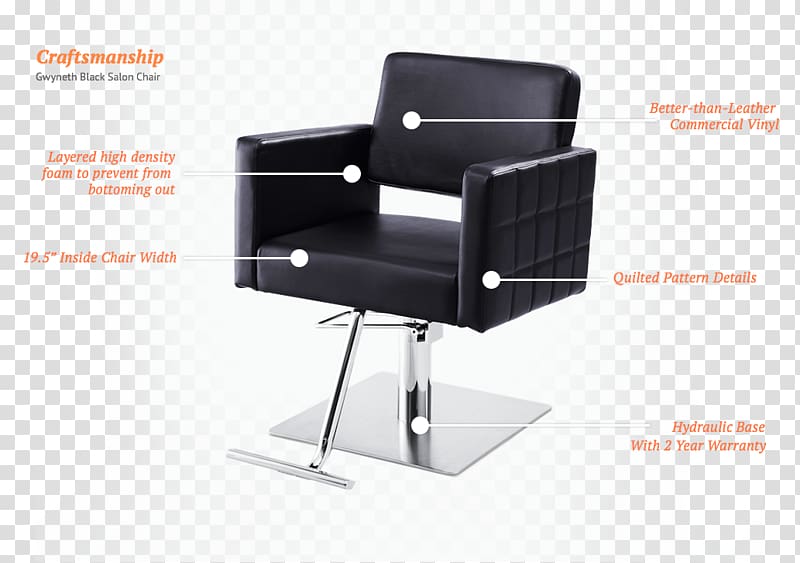 Office & Desk Chairs Beauty Parlour Barber chair Hairdresser, salon hair transparent background PNG clipart
