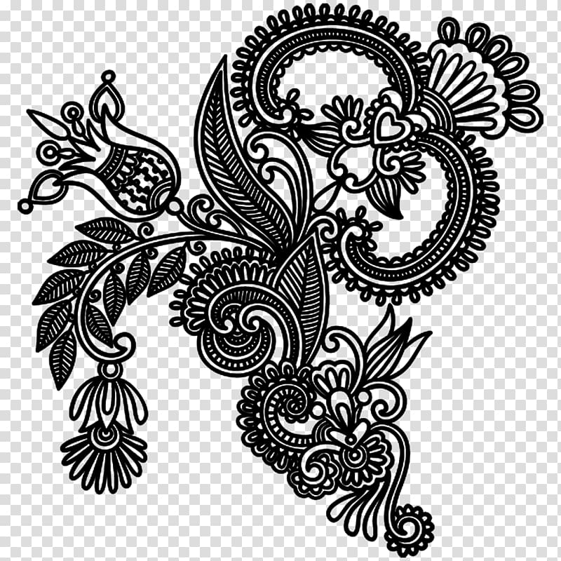 Henna Mehndi Flower Embroidery, flower transparent background PNG clipart