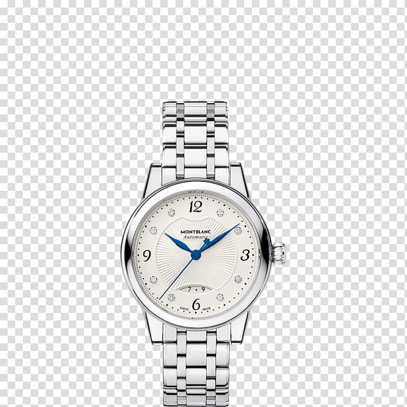 Watch strap Montblanc Jewellery Chronograph, Silver Montblanc watch ladies watches female form transparent background PNG clipart