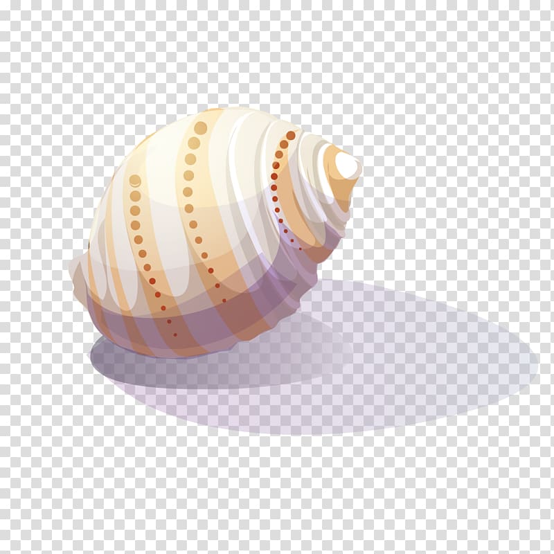 Viviparidae Sea snail , white yellow dot conch transparent background PNG clipart