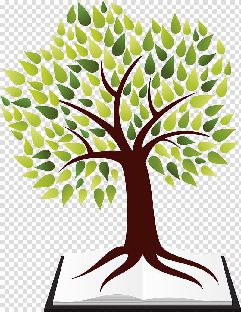 Tree Creativity Logo Illustration, Green and simple trees transparent background PNG clipart