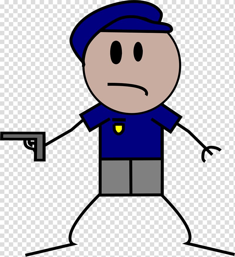 Police officer Stick figure , cartoon figure transparent background PNG clipart