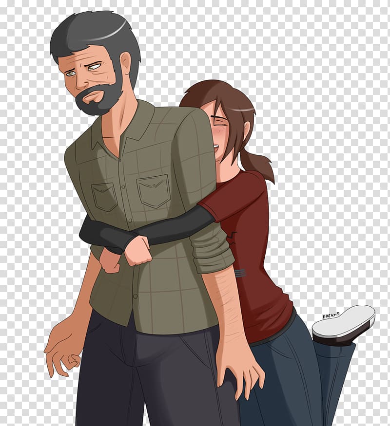 The Last of Us Ellie Hug Kiss Fan art, jesus hug transparent background PNG clipart