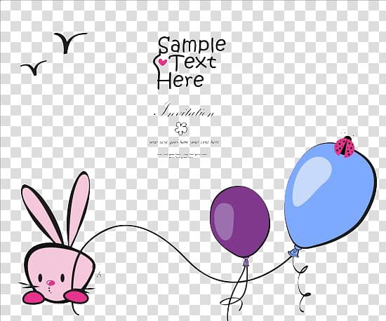 Bugs Bunny Rabbit , Rabbit with balloons transparent background PNG clipart