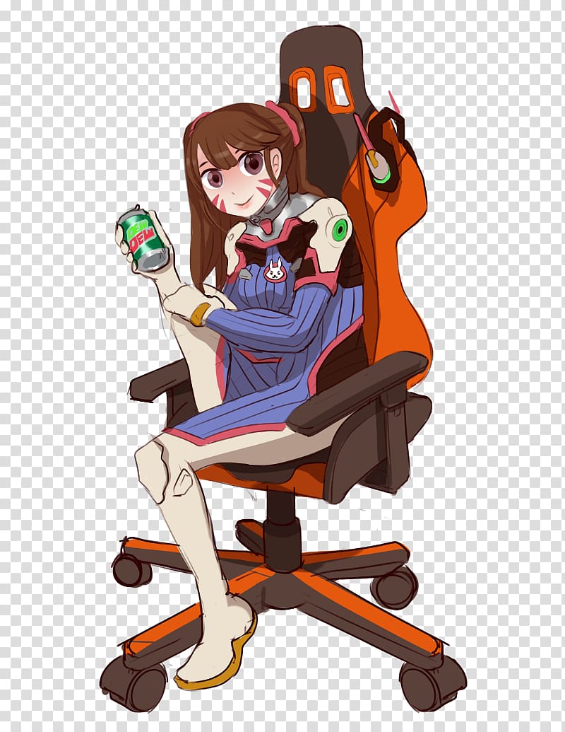 D.Va Drawing Fan art Overwatch, cool drink transparent background PNG clipart