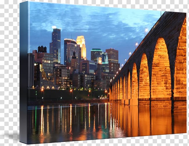 Stone Arch Bridge DoubleTree Suites by Hilton Hotel Minneapolis Canvas print, bridge transparent background PNG clipart