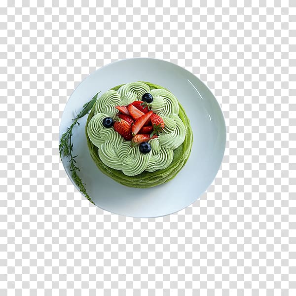 Ice cream Matcha Strawberry cream cake, Matcha Strawberry Cake transparent background PNG clipart