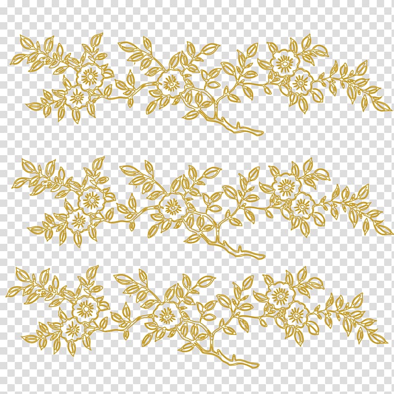 floral border, Rosa multiflora Golden Rose Computer file, Golden roses material transparent background PNG clipart