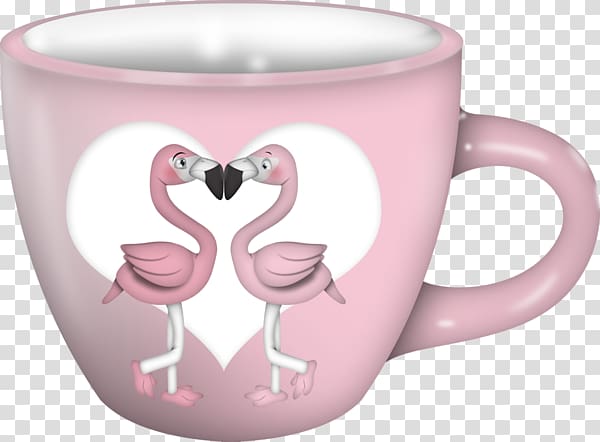 Coffee cup Pink, Pink cups transparent background PNG clipart