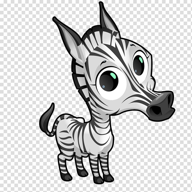 Zebra Cartoon Drawing Illustration, Cartoon zebra material transparent background PNG clipart