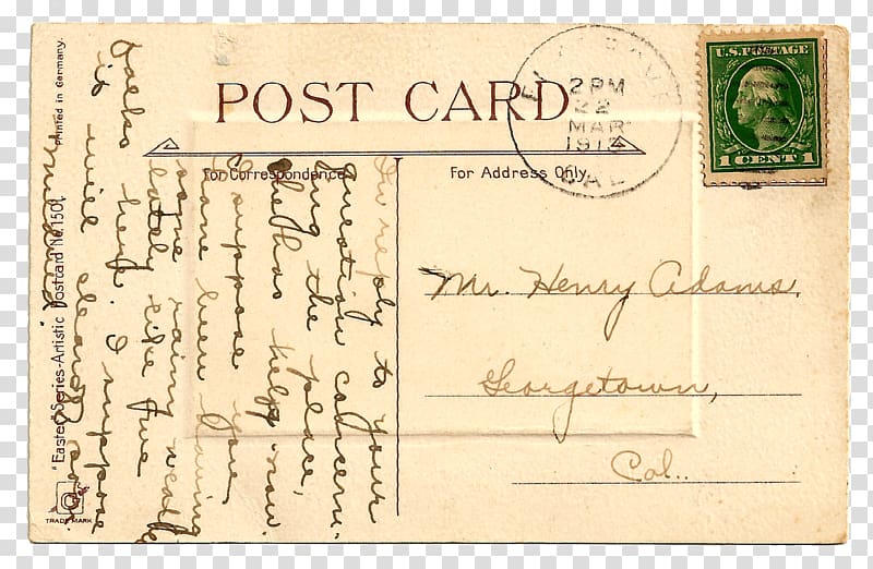 post card illustration, Paper Post Cards Scrapbooking , vintage card transparent background PNG clipart