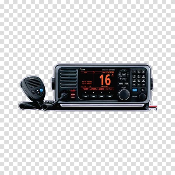 Marine VHF radio Digital selective calling Very high frequency Icom Incorporated, radio transparent background PNG clipart