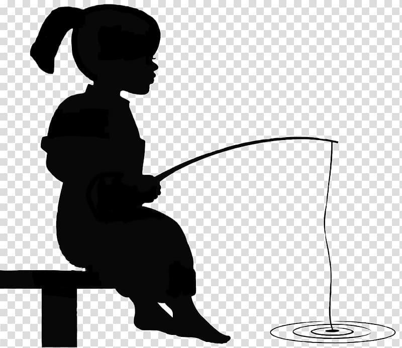 Fishing Rods Silhouette Child , Fishing transparent background PNG clipart