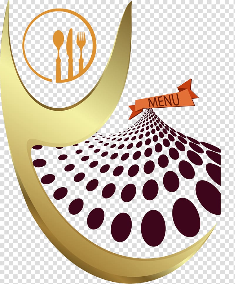 orange flatware logo, Cafe Haute cuisine Menu Restaurant, menu design transparent background PNG clipart
