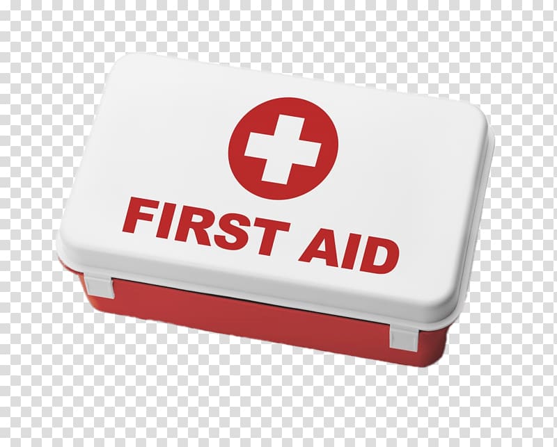 red and white First Aid kit case, First Aid Kit Box transparent background PNG clipart
