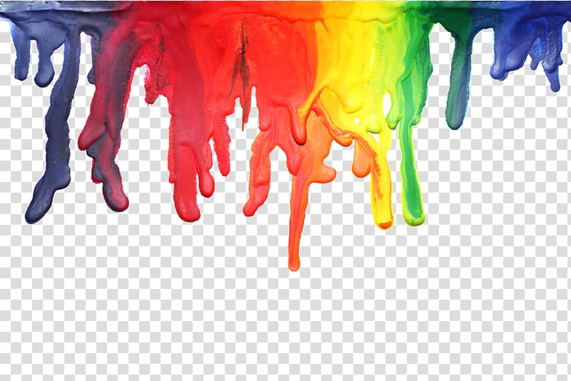 assorted-color paint , Drip painting Color Art, paint smudge transparent background PNG clipart